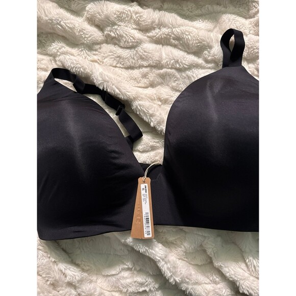 SKIMS Wireless Form T Shirt Demi Bra in Black Size 44dddd - Picture 1 of 5
